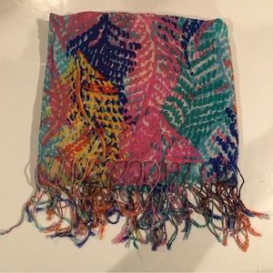 LILLY PULITZER Multi Color Silk Cashmere Wrap SCARF